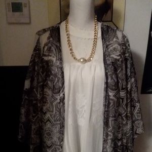 Dark Navy Paisley Kimono